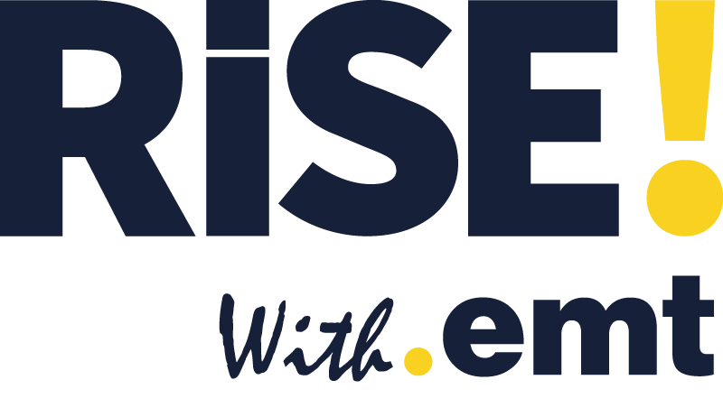 Logo RISE! with .emt - expertsmedtech Logo RISE! with .emt